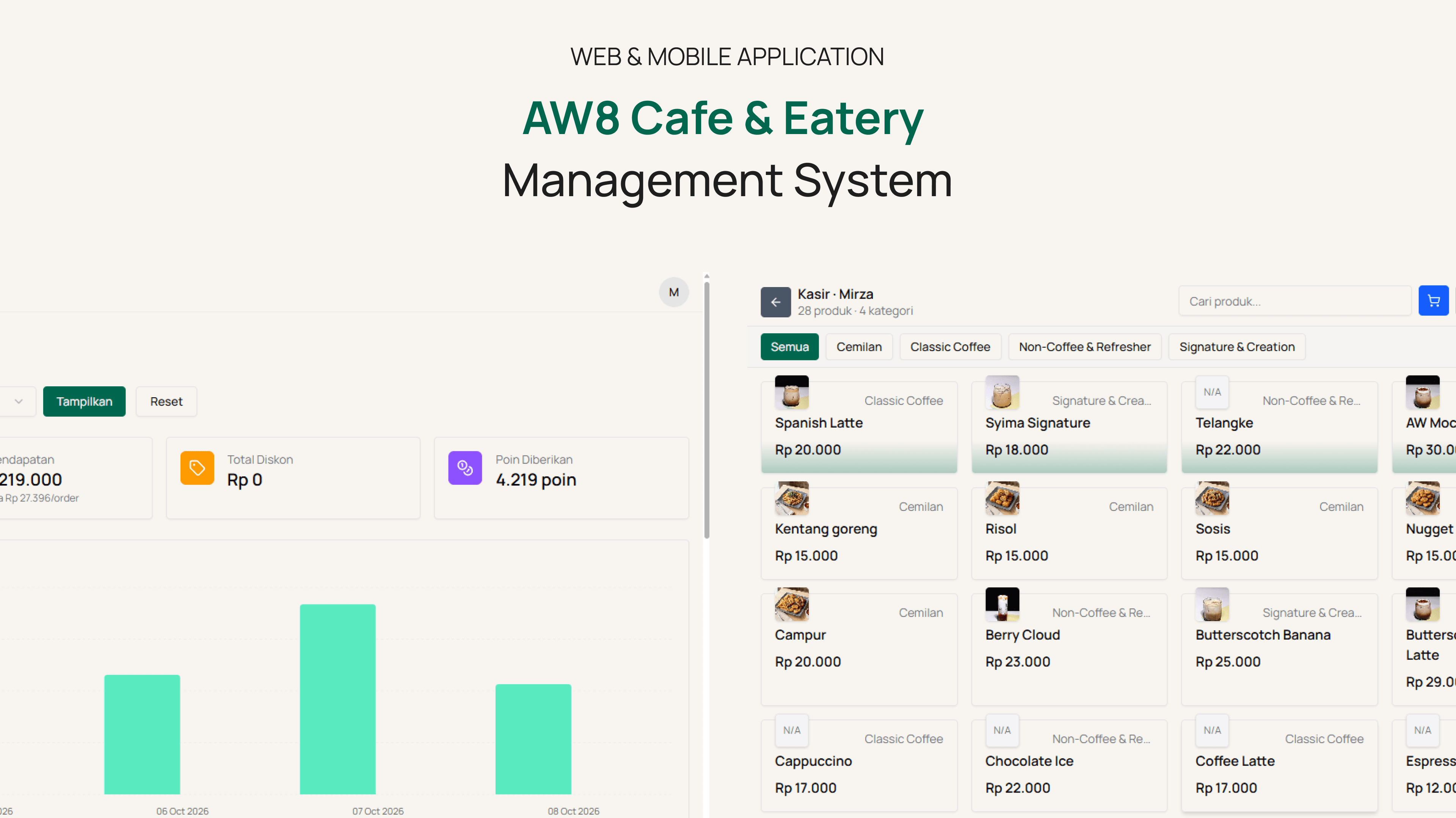 AW8 Cafe & Eatery Management System image